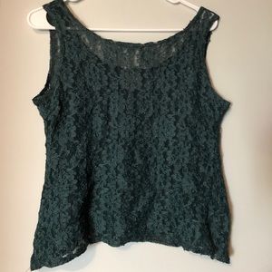 Karol Richardson lace emerald green top